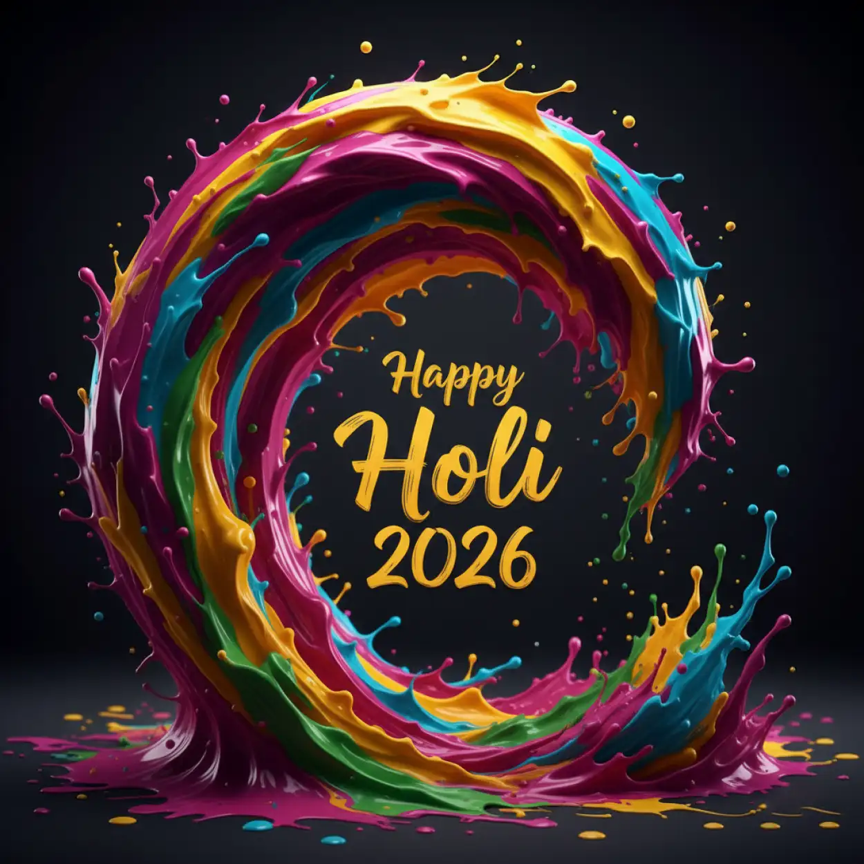 Free Download Trending Happy Holi Greeting Card 2026 2 - High Quality Happy Holi Greeting Card 2026 Image