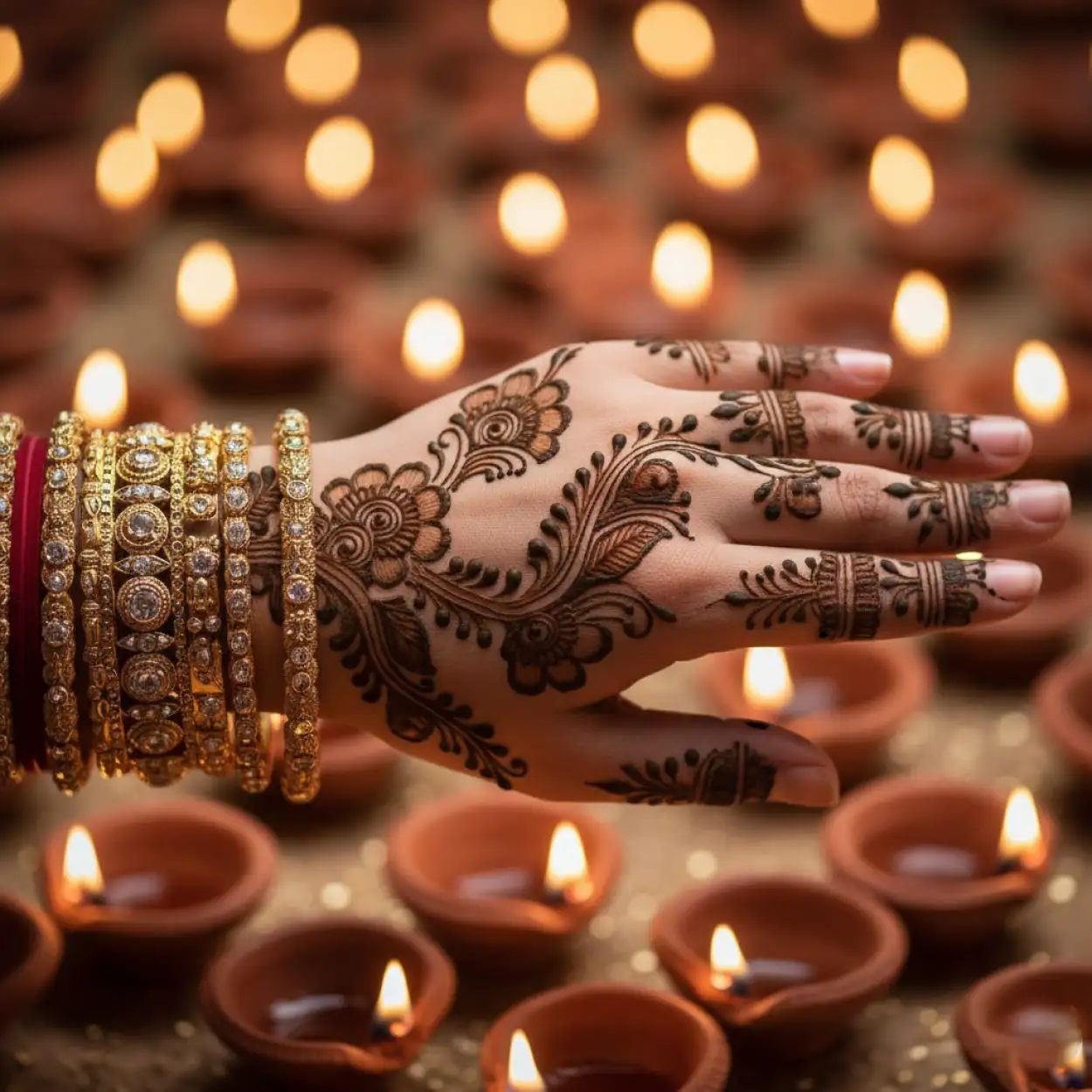 Free Download Trending Karva Chauth Mehndi Design For Dulhan - High Quality Karva Chauth Mehndi Design Image