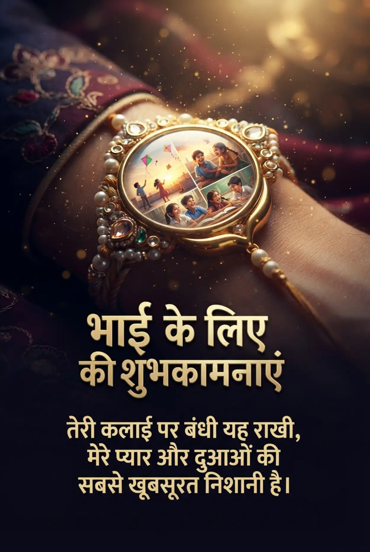 Free Download Trending Social Media Raksha Bandhan Hindi Creative Greeting Poster - High Quality Raksha Bandhan Ki Shubhkamnaye In Hindi Image