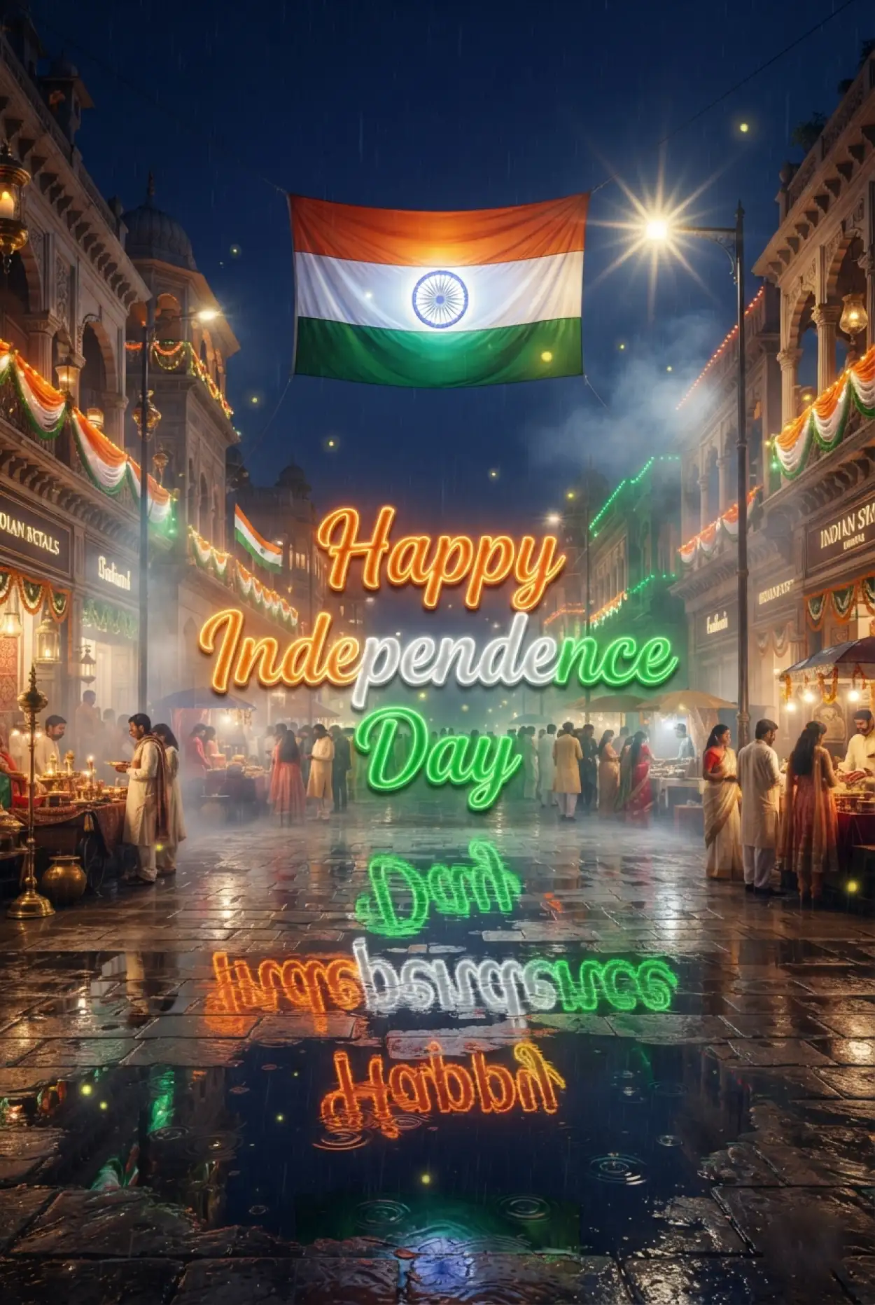 Free Download Tricolor Independence Day Poster 2026 - High Quality Independence Day Poster 2026 Image