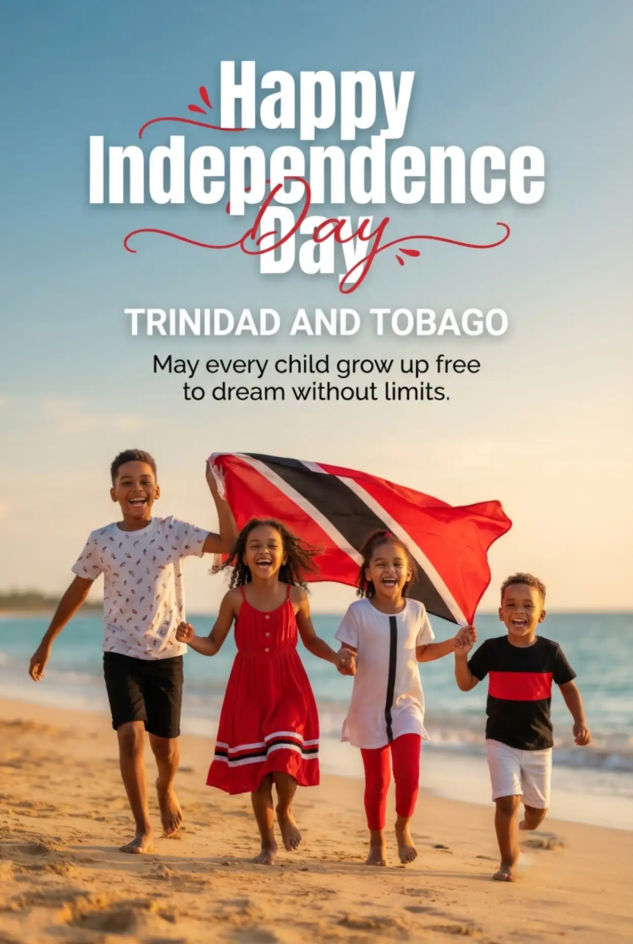 Free Download Trinidad And Tobago Flag Independence Day Wishes 2026 - High Quality Trinidad And Tobago Independence Day 2026 Image