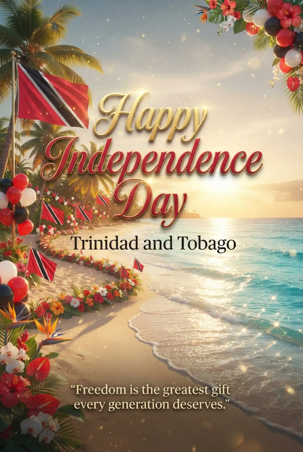 Free Download Trinidad And Tobago Independence Day Greeting Card Free Download - High Quality Trinidad And Tobago Independence Day 2026 Image