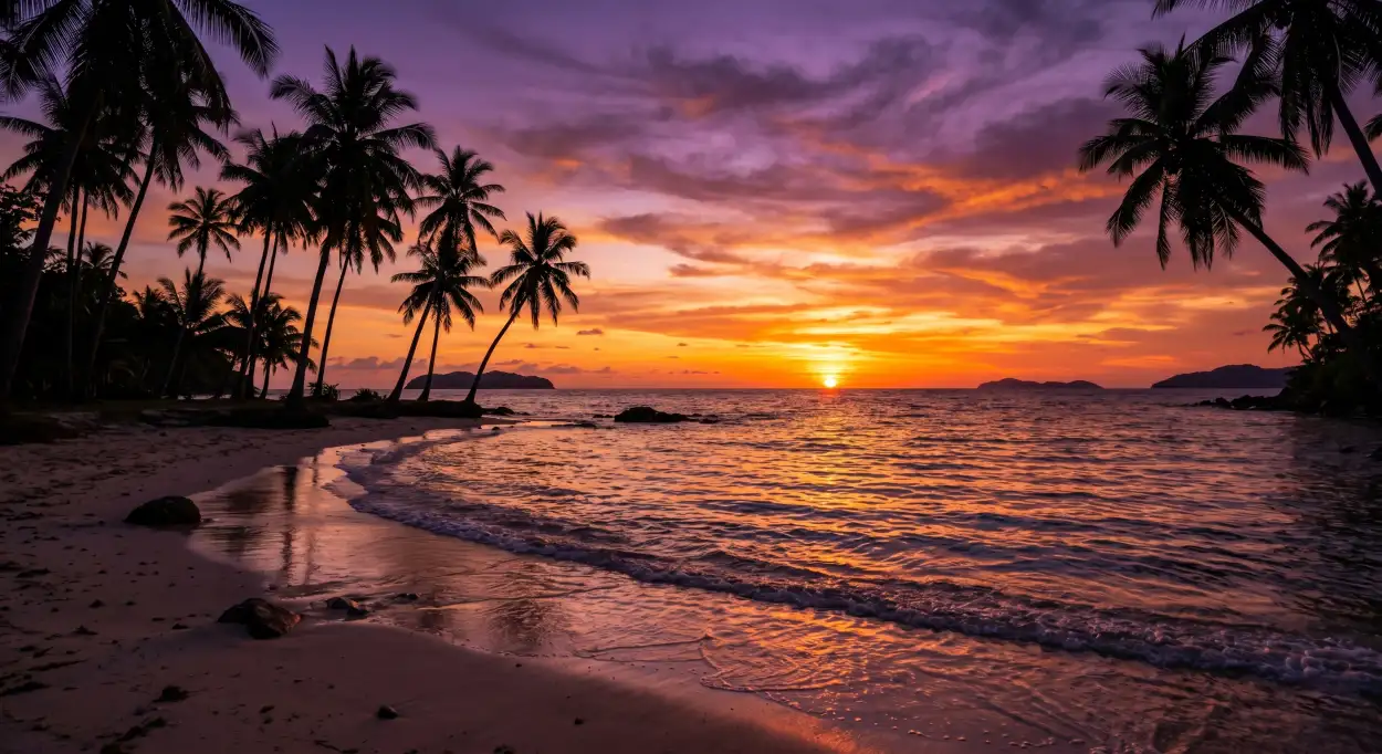 Free Download Tropical Beach Sunset Summer Background Hd - High Quality Summer Background Background Image