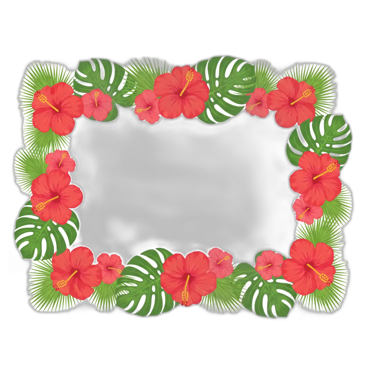 Free Download Tropical Floral Frame Png Transparent - High Quality Frame Png PNG Image
