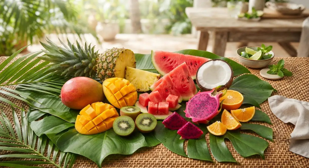 Free Download Tropical Fruit Background - High Quality Tropical Summer Background Background Image