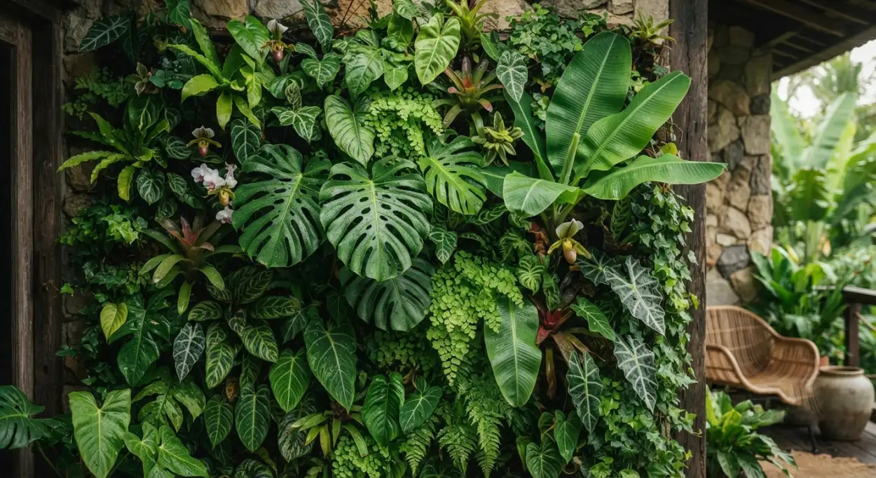 Free Download Tropical Green Leaves Background - High Quality Tropical Summer Background Background Image