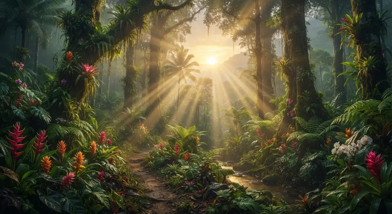 Free Download Tropical Illustration Background - High Quality Tropical Summer Background Background Image