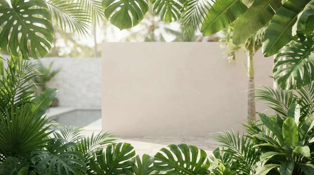 Free Download Tropical Palm Leaves Background - High Quality Tropical Summer Background Background Image