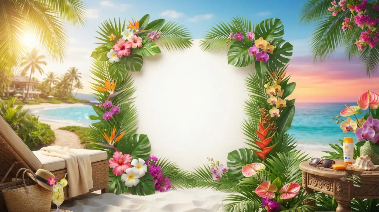 Free Download Tropical Summer Party Background - High Quality Tropical Summer Background Background Image