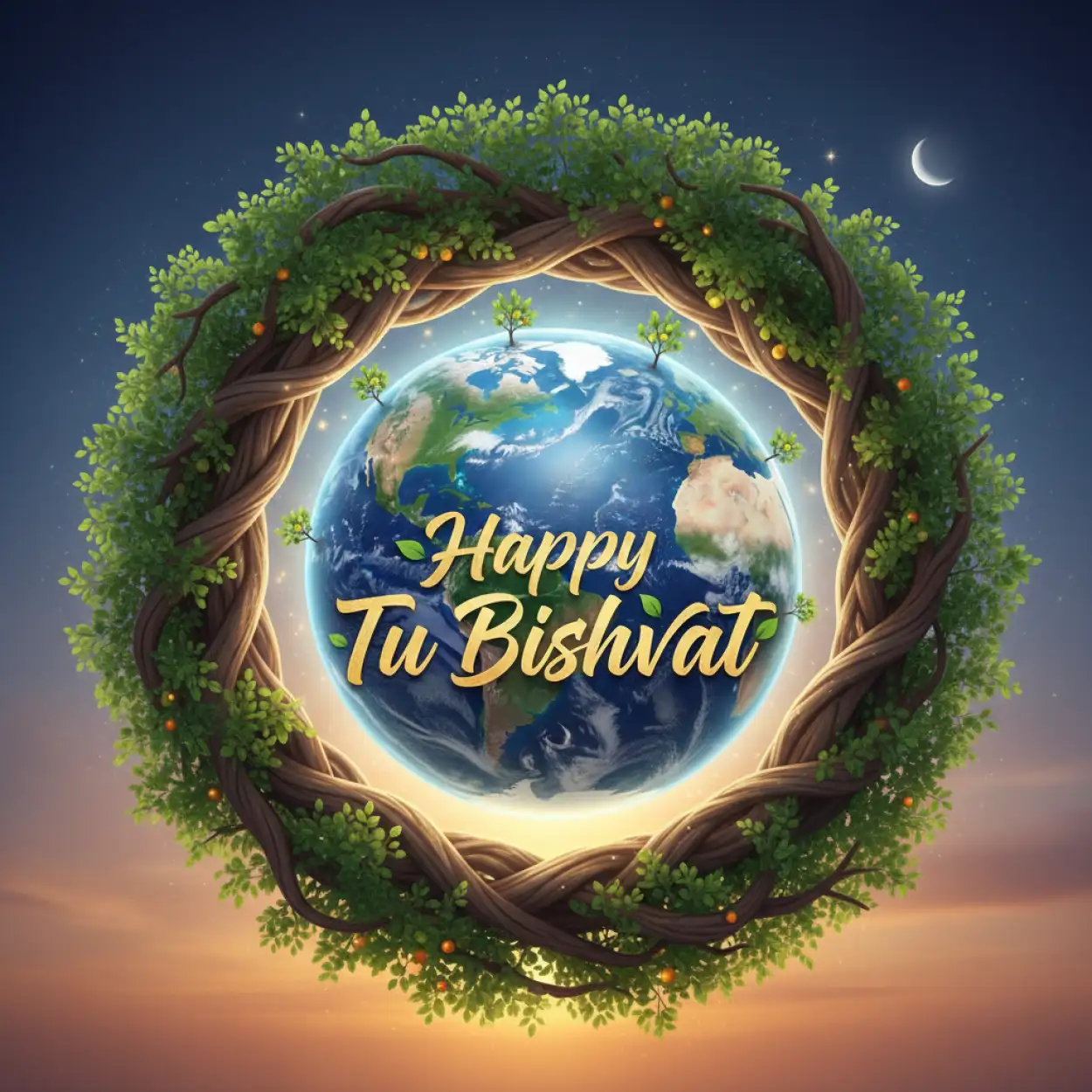 Free Download Tu Bishvat Clean Energy Message - High Quality Happy Tu Bishvat Background