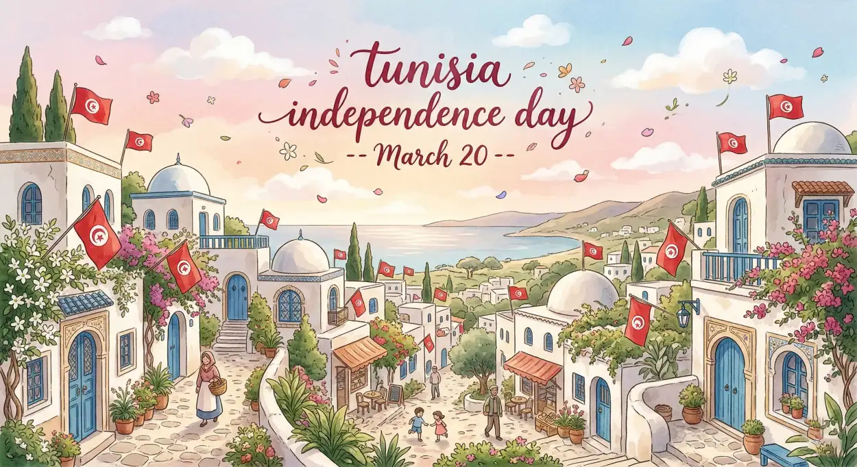 Free Download Tunisia Independence Day 2026 Historical Background - High Quality Tunisia Independence Day 2026 Background Image