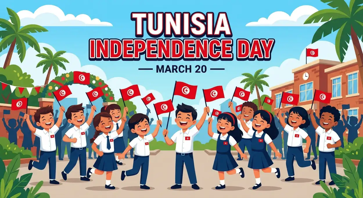 Free Download Tunisia Independence Day 2026 School Activities - High Quality Tunisia Independence Day 2026 Image