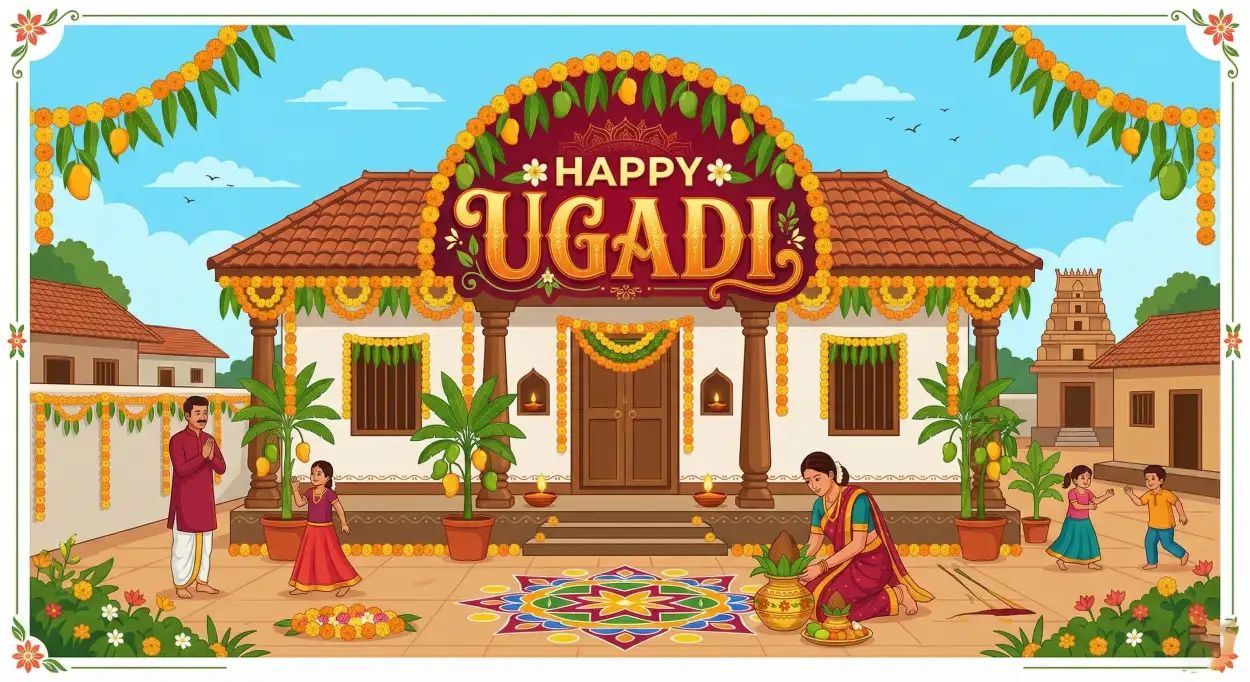 Free Download Ugadi Festival Celebration Wallpaper - High Quality Happy Ugadi Image