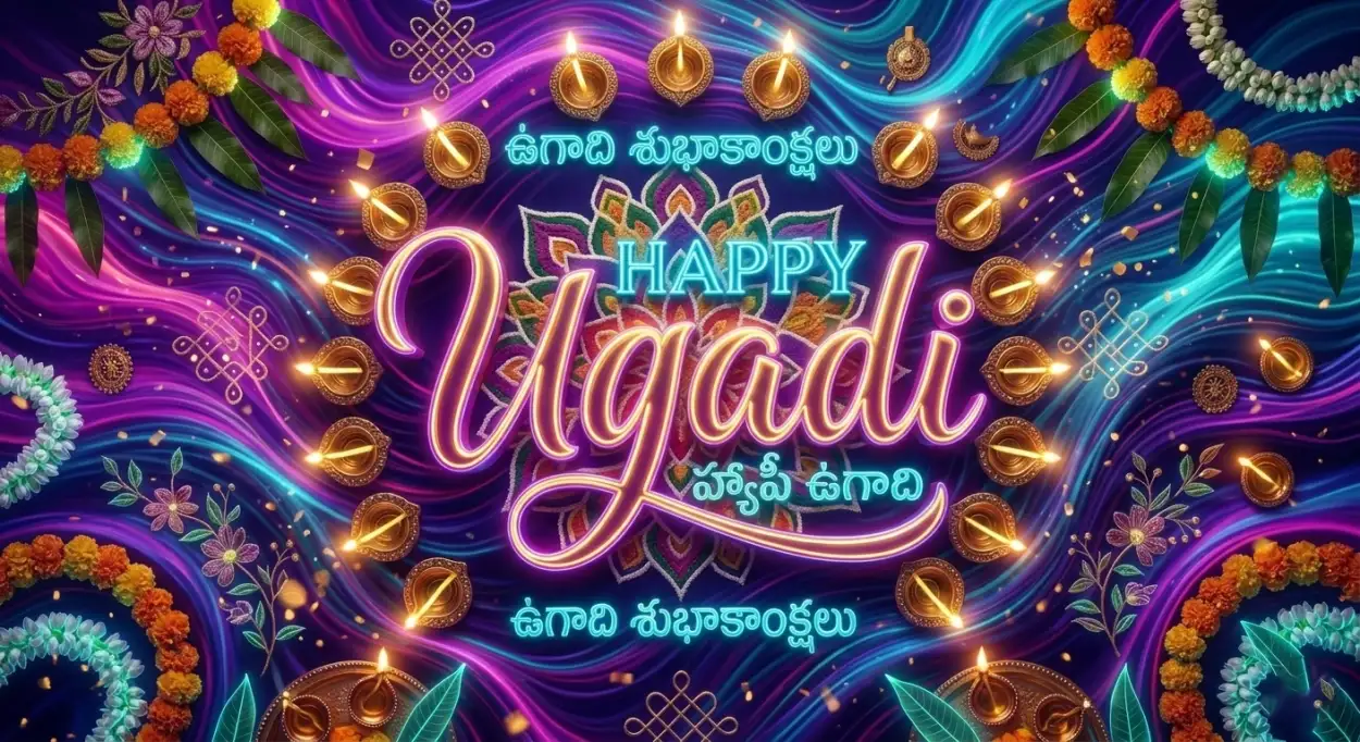 Free Download Ugadi Festival Digital Poster Design - High Quality Happy Ugadi Image
