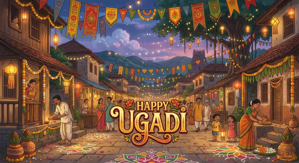 Free Download Ugadi Festival Greeting Card - High Quality Happy Ugadi Image