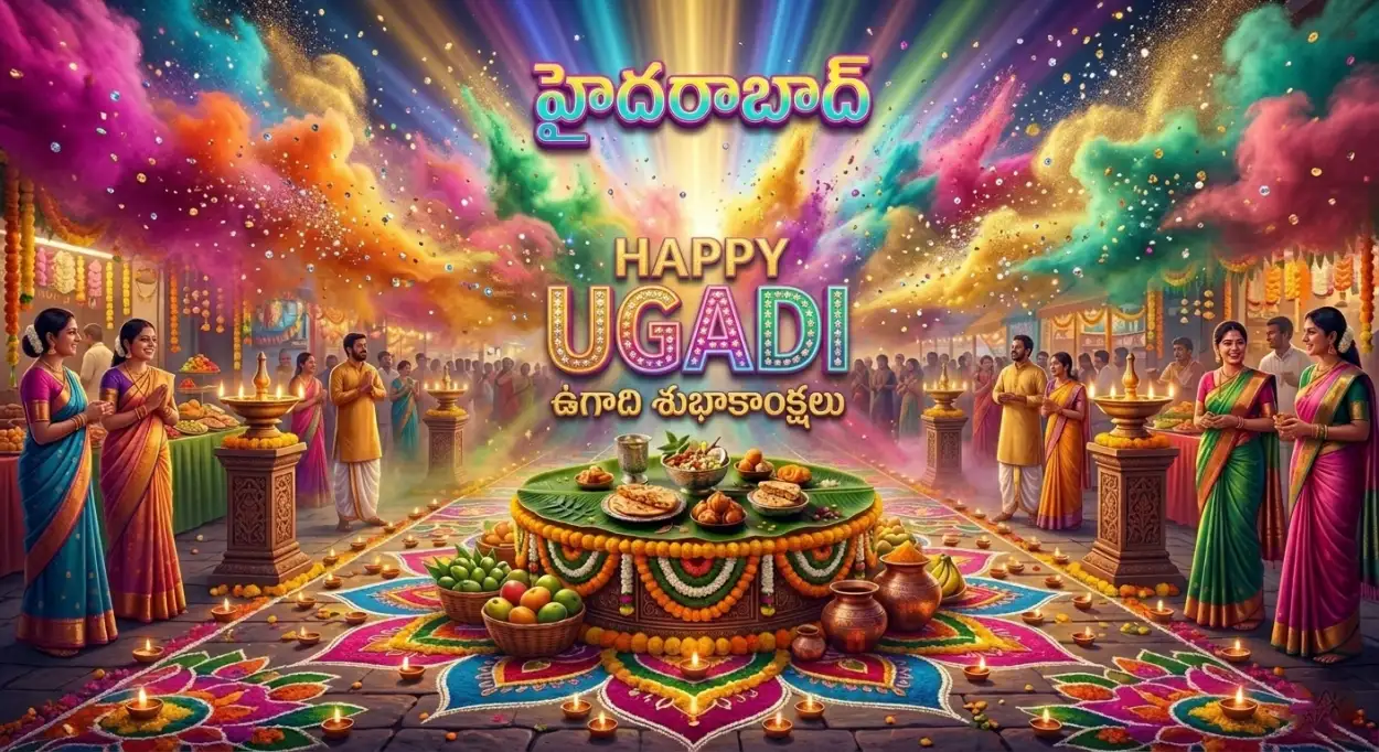 Free Download Ugadi Greeting Poster - High Quality Happy Ugadi Image