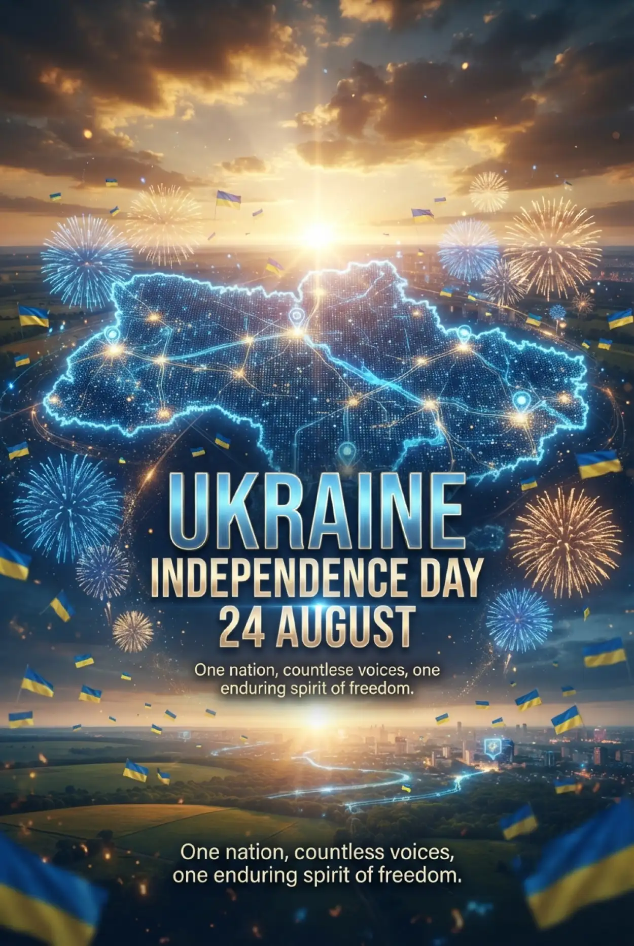 Free Download Ukraine Independence Day 2026 Patriotic Social Media Graphics - High Quality Ukraine Independence Day 2026 Image