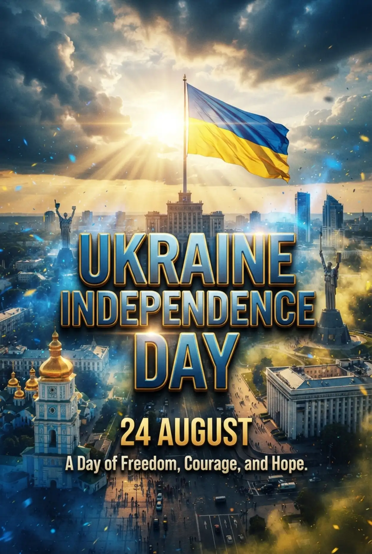 Free Download Ukraine Independence Day 2026 Social Media Poster Templates - High Quality Ukraine Independence Day 2026 Image
