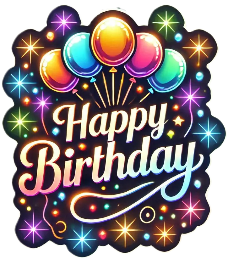 Unique Birthday Text Designs With Colorful Balloons - Royalty Free Happy Birthday Image | Pngmagic Free Download Unique Birthday Text Designs With Colorful Balloons - High Quality Happy Birthday PNG Image