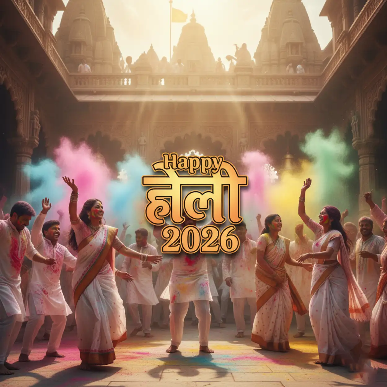 Free Download Unique Happy Holi Greeting Card 2026 Ideas 2 - High Quality Happy Holi Greeting Card 2026 Image