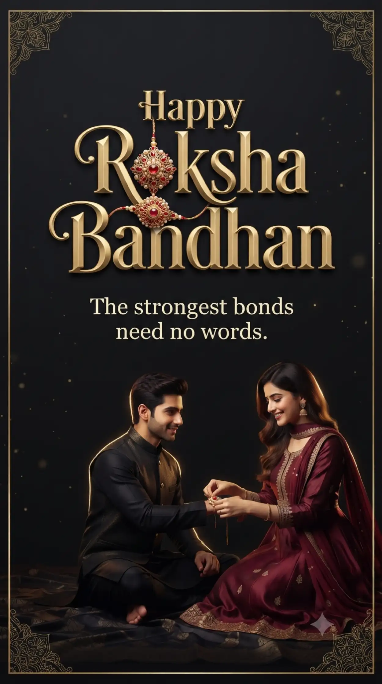 Free Download Unique Raksha Bandhan Greetings For Brother And Sister - High Quality Happy Raksha Bandhan Greetings Image