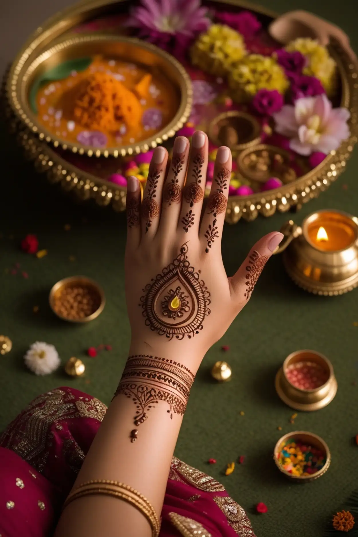 Free Download Unique Teej Mehndi Designs For Full Hand - High Quality Teej Mehndi Design Background