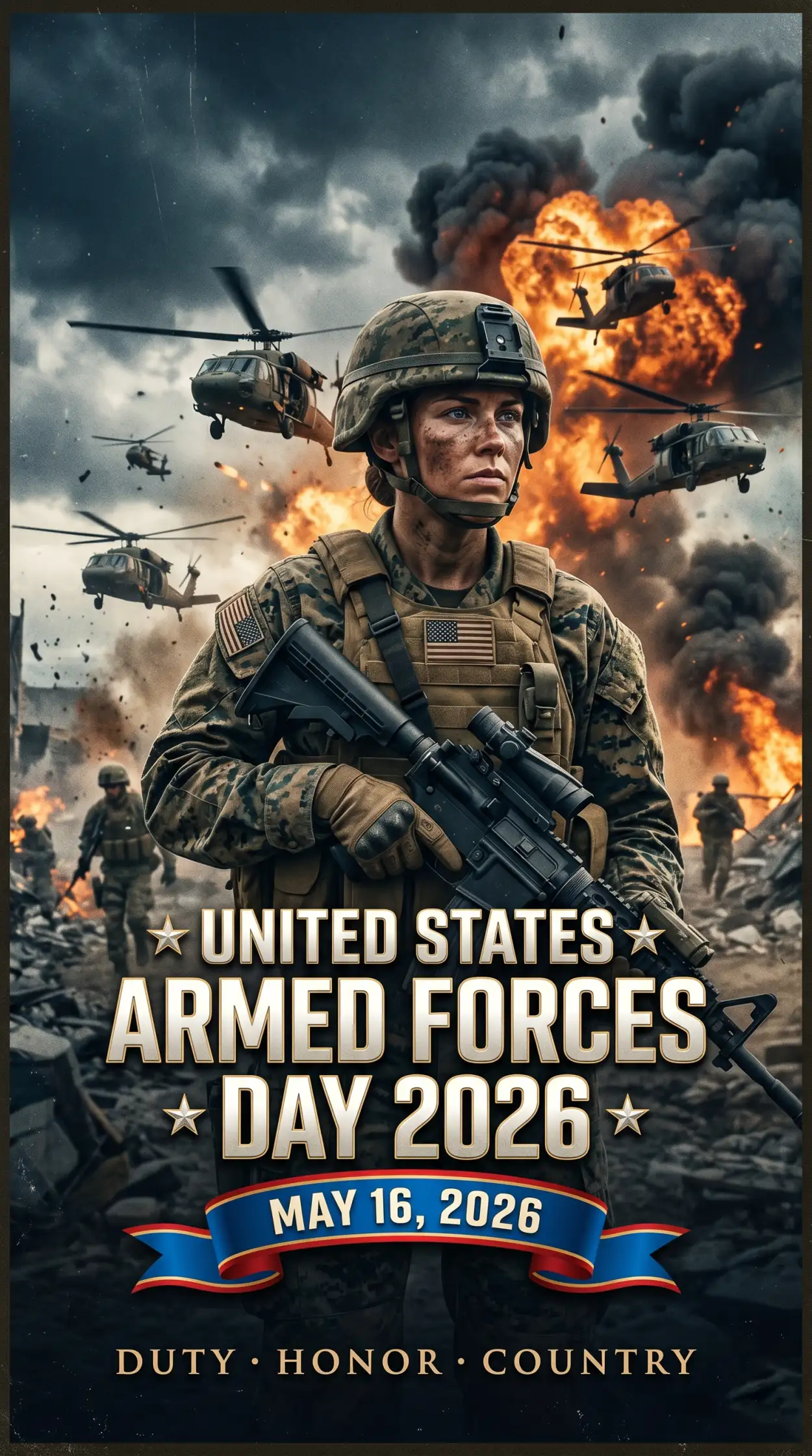 Free Download United States Armed Forces Day 2026 Army Appreciation Poster - High Quality United States Armed Forces Day 2026 Image