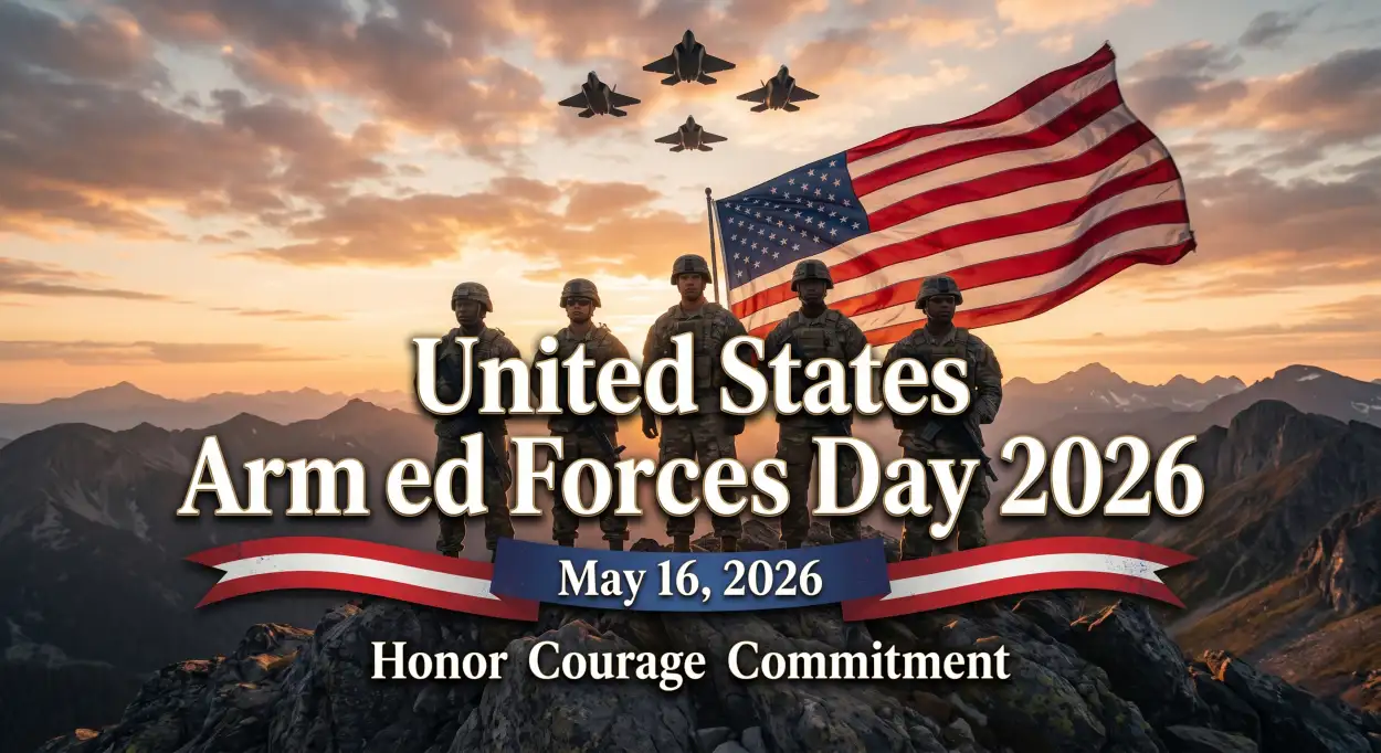 Free Download United States Armed Forces Day 2026 Honor Courage Commitment Poster - High Quality United States Armed Forces Day 2026 Image