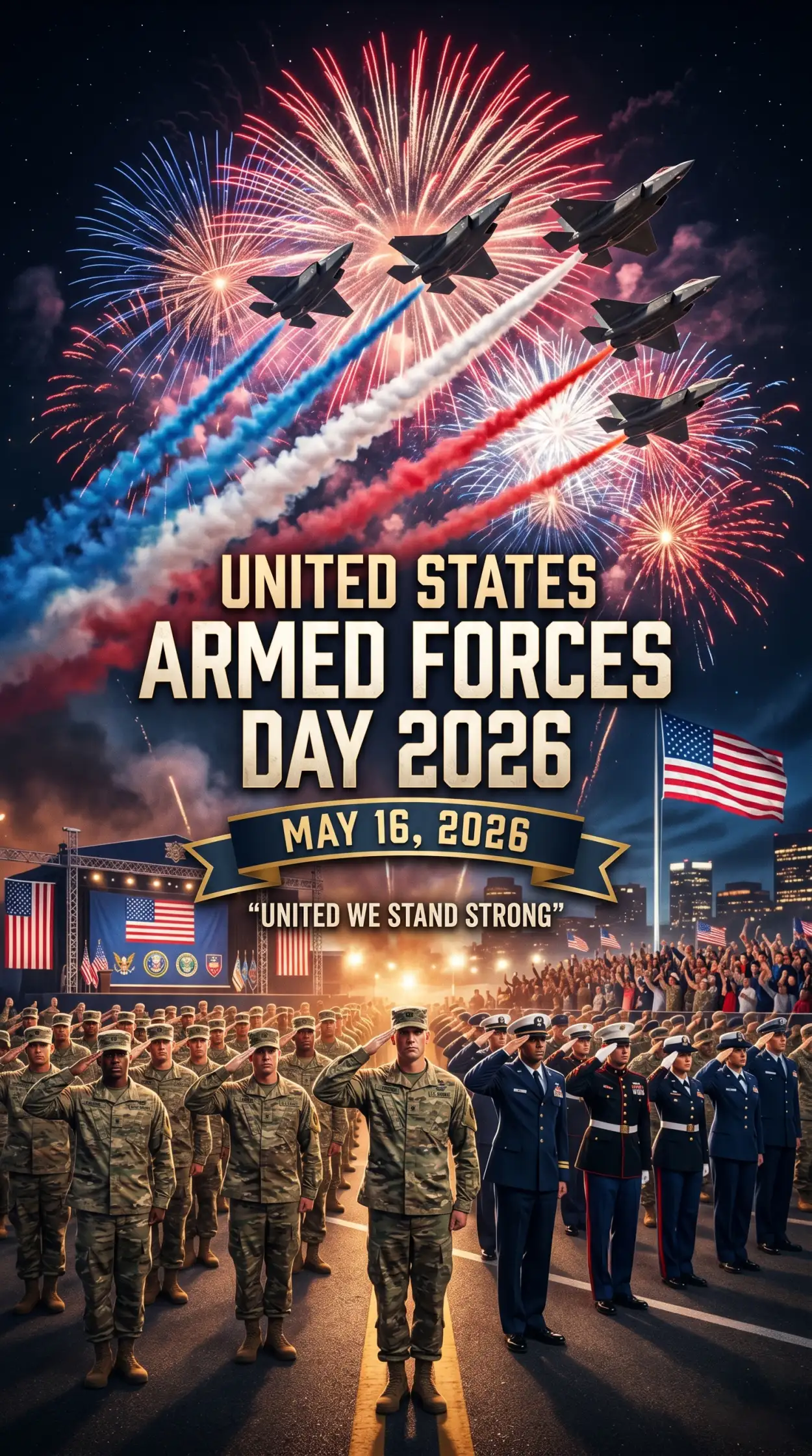 Free Download United States Armed Forces Day 2026 Military Celebration Flyer - High Quality United States Armed Forces Day 2026 Image