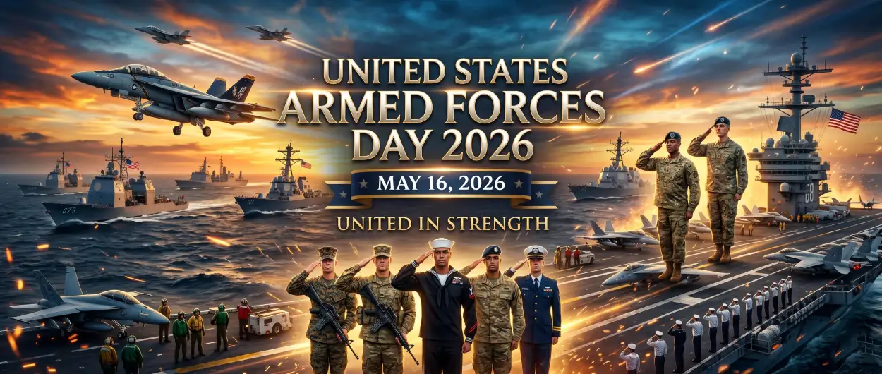 Free Download United States Armed Forces Day 2026 Modern Military Poster - High Quality United States Armed Forces Day 2026 Image