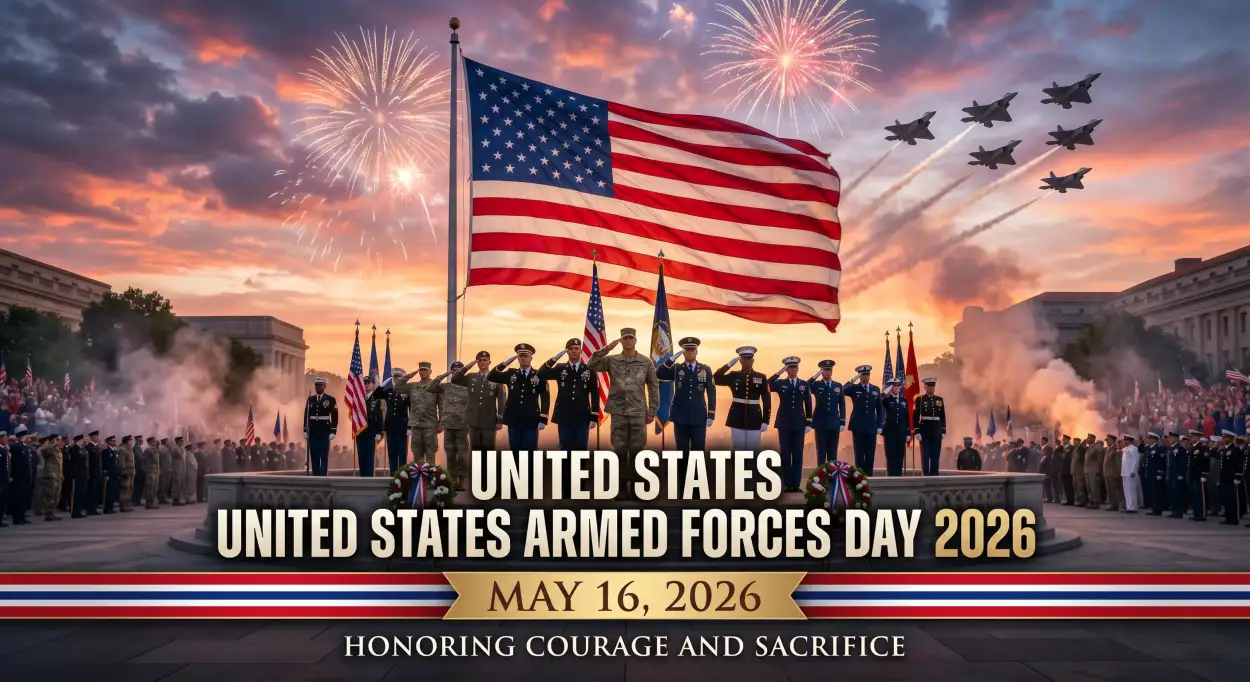 Free Download United States Armed Forces Day 2026 Patriotic Web Banner Design - High Quality United States Armed Forces Day 2026 Image