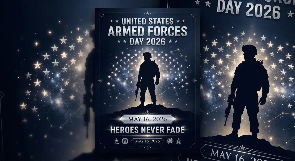 Free Download United States Armed Forces Day 2026 Tribute Banner Template - High Quality United States Armed Forces Day 2026 Image