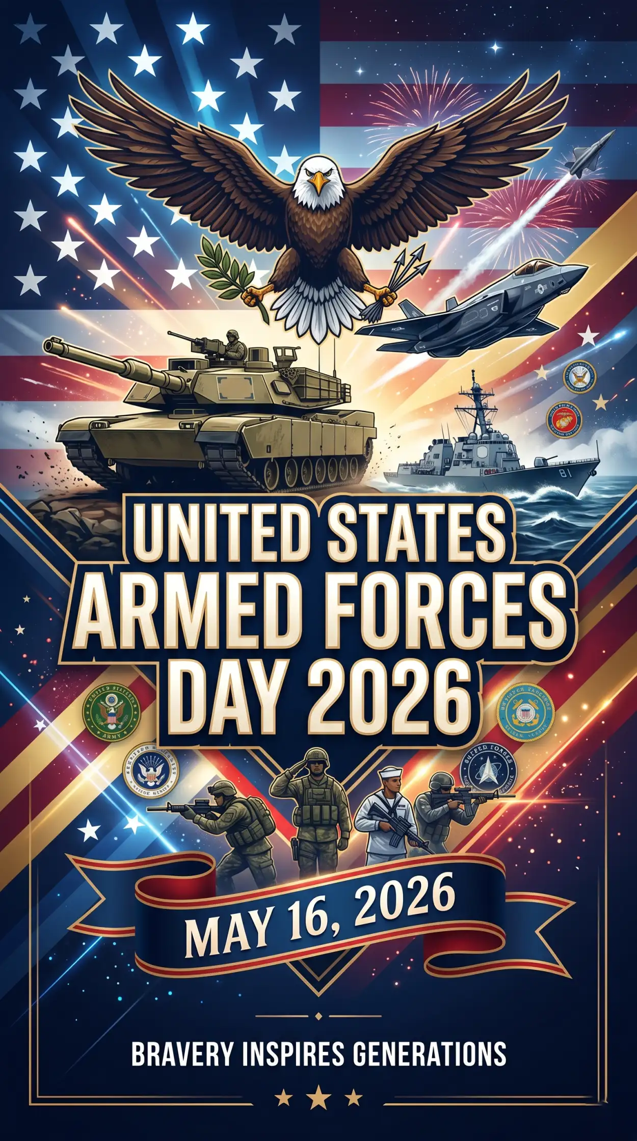 Free Download United States Armed Forces Day 2026 Usa Military Vector Design - High Quality United States Armed Forces Day 2026 Image