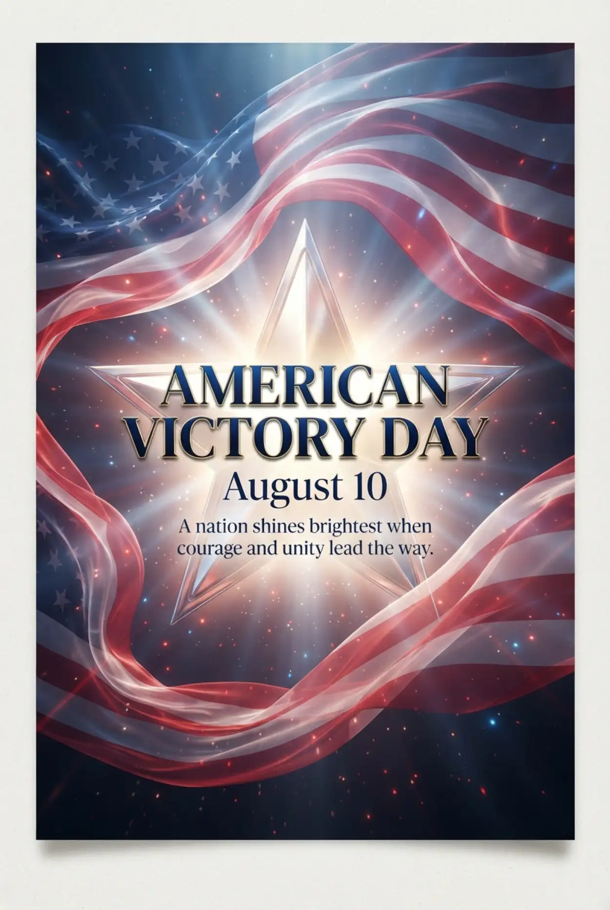 Free Download United States Victory Day 2026 American Flag Celebration Poster - High Quality United States Victory Day 2026 Image