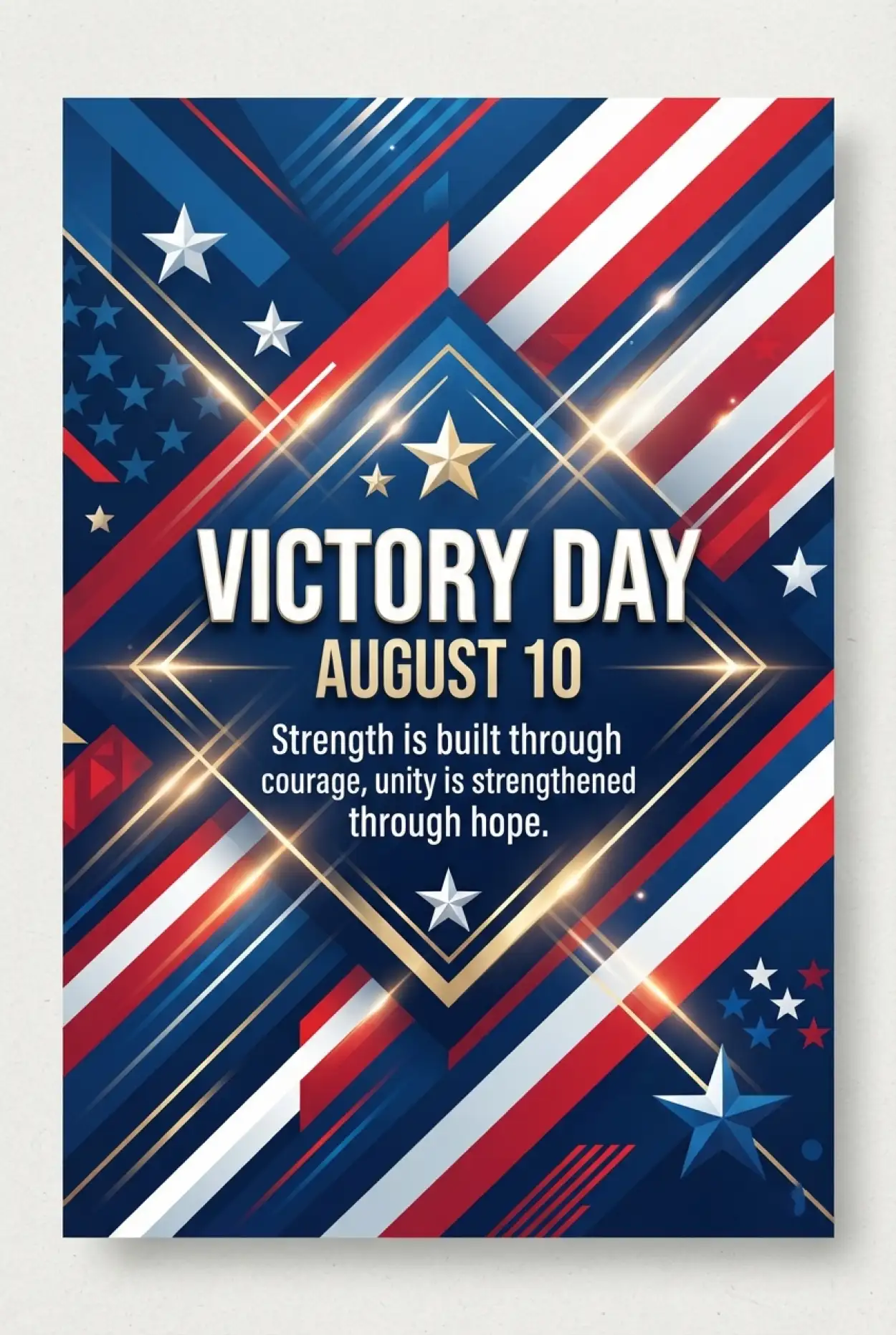 Free Download United States Victory Day 2026 Celebration Flyer Template - High Quality United States Victory Day 2026 Image