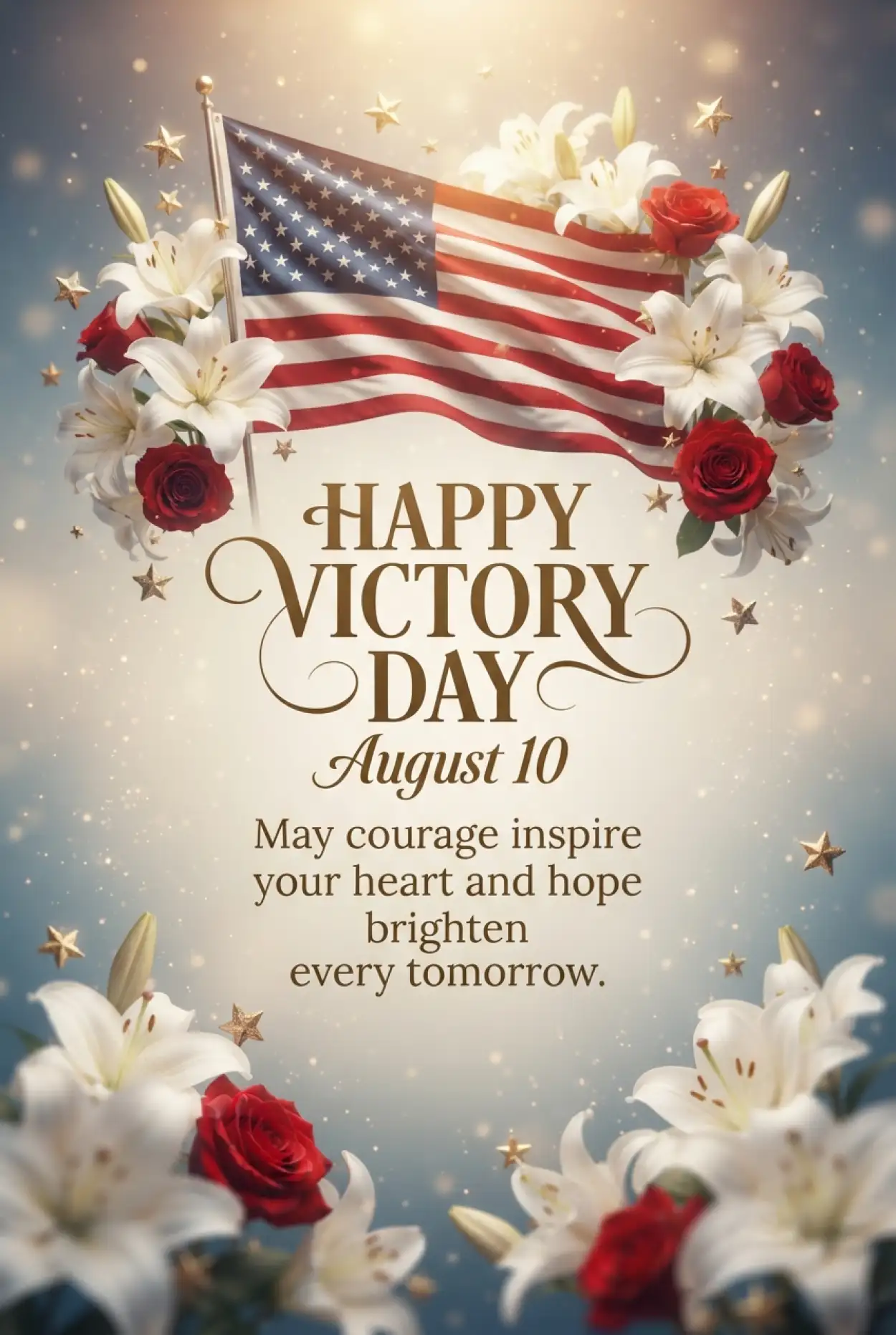 Free Download United States Victory Day 2026 Digital Greeting Card - High Quality United States Victory Day 2026 Image