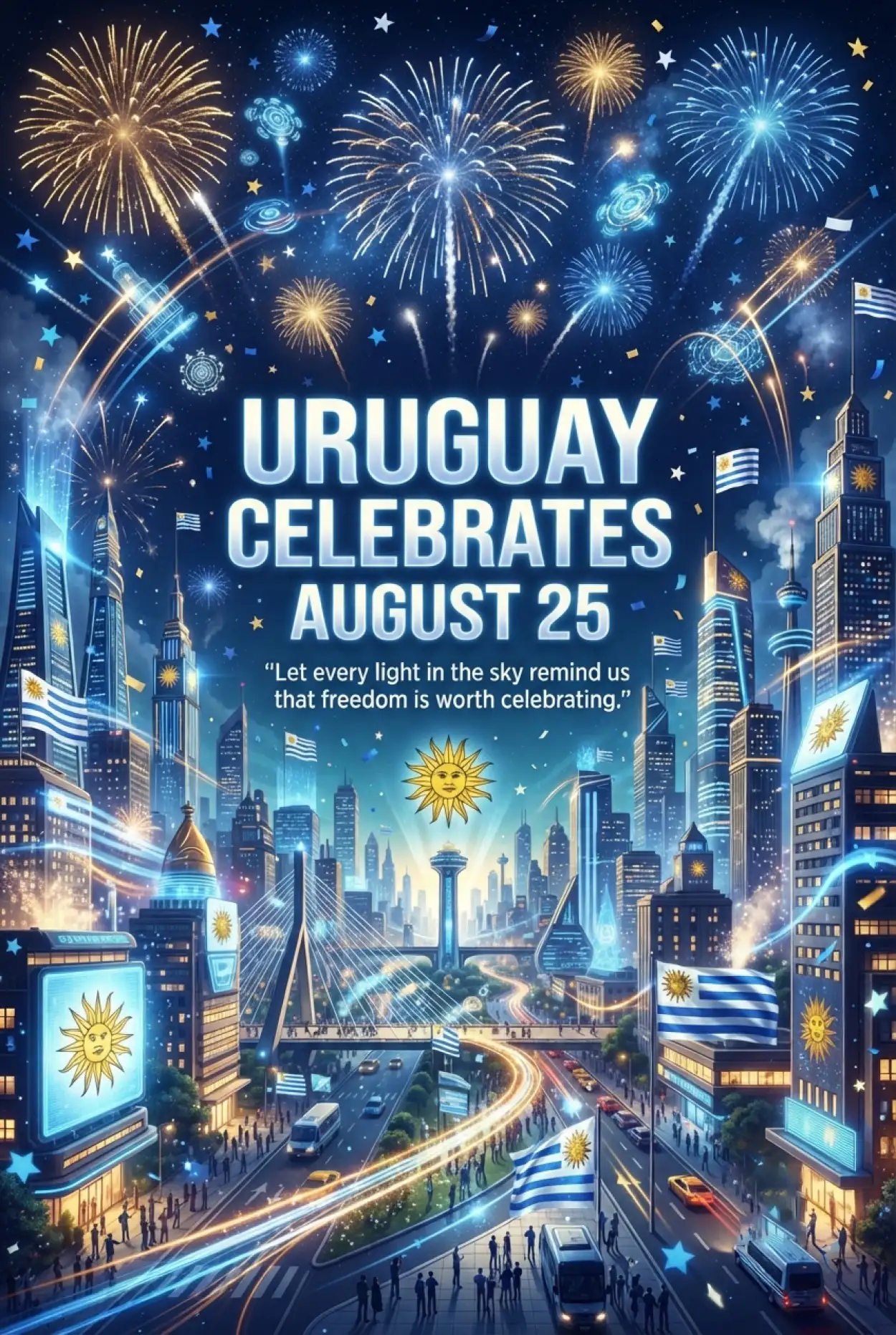 Free Download Uruguay August 25 Celebrations - High Quality Uruguay Independence Day 2026 Image