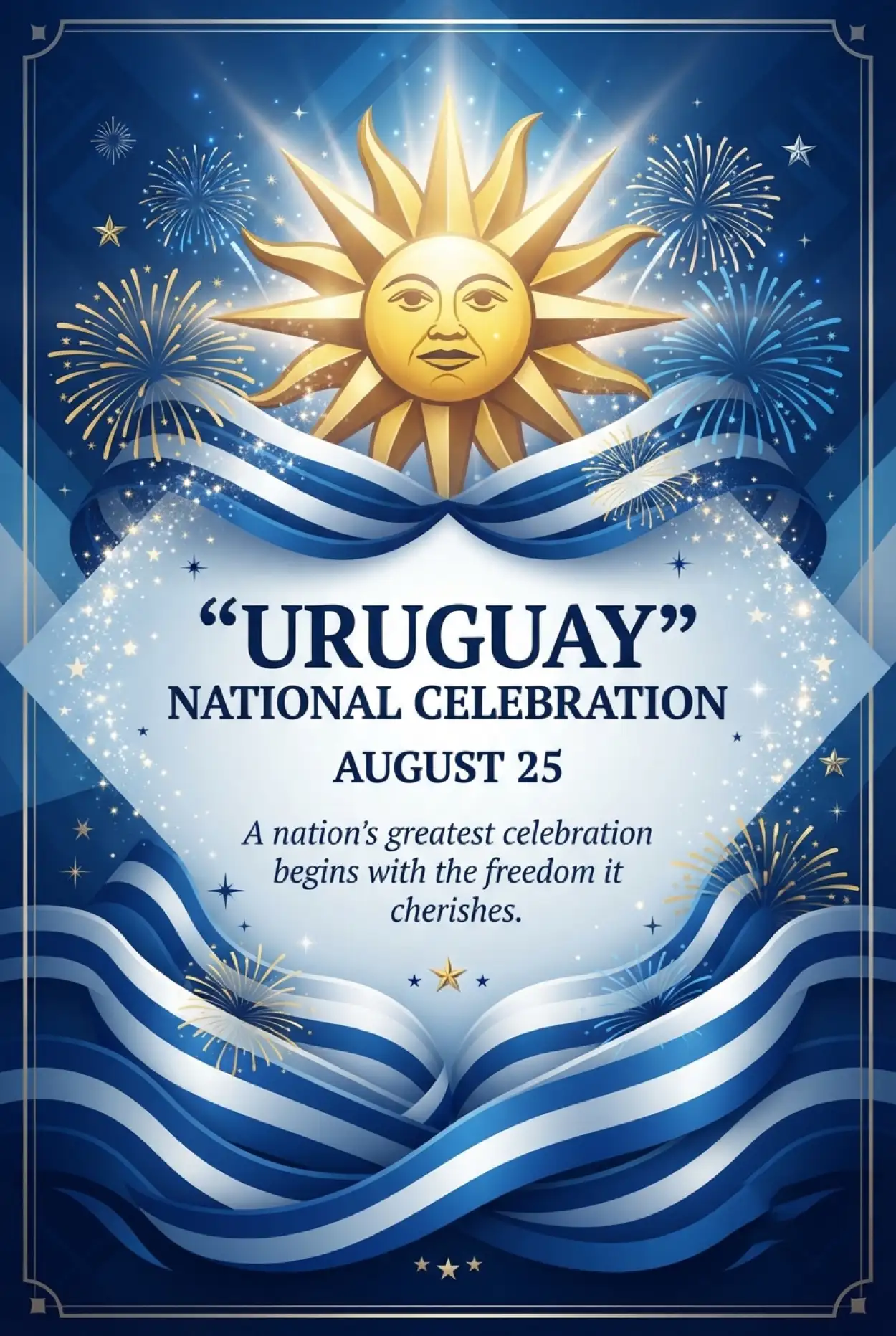 Free Download Uruguay National Day August 25 2026 - High Quality Uruguay Independence Day 2026 Image