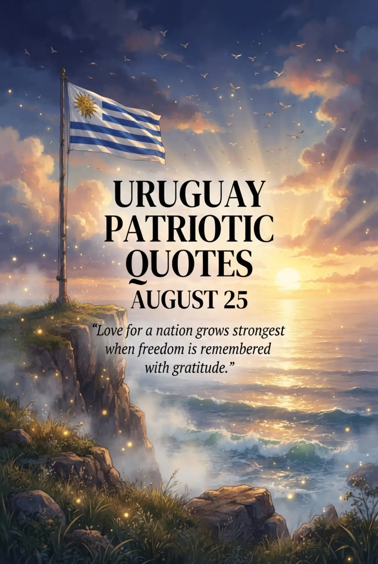 Free Download Uruguay Patriotic Quotes - High Quality Uruguay Independence Day 2026 Image