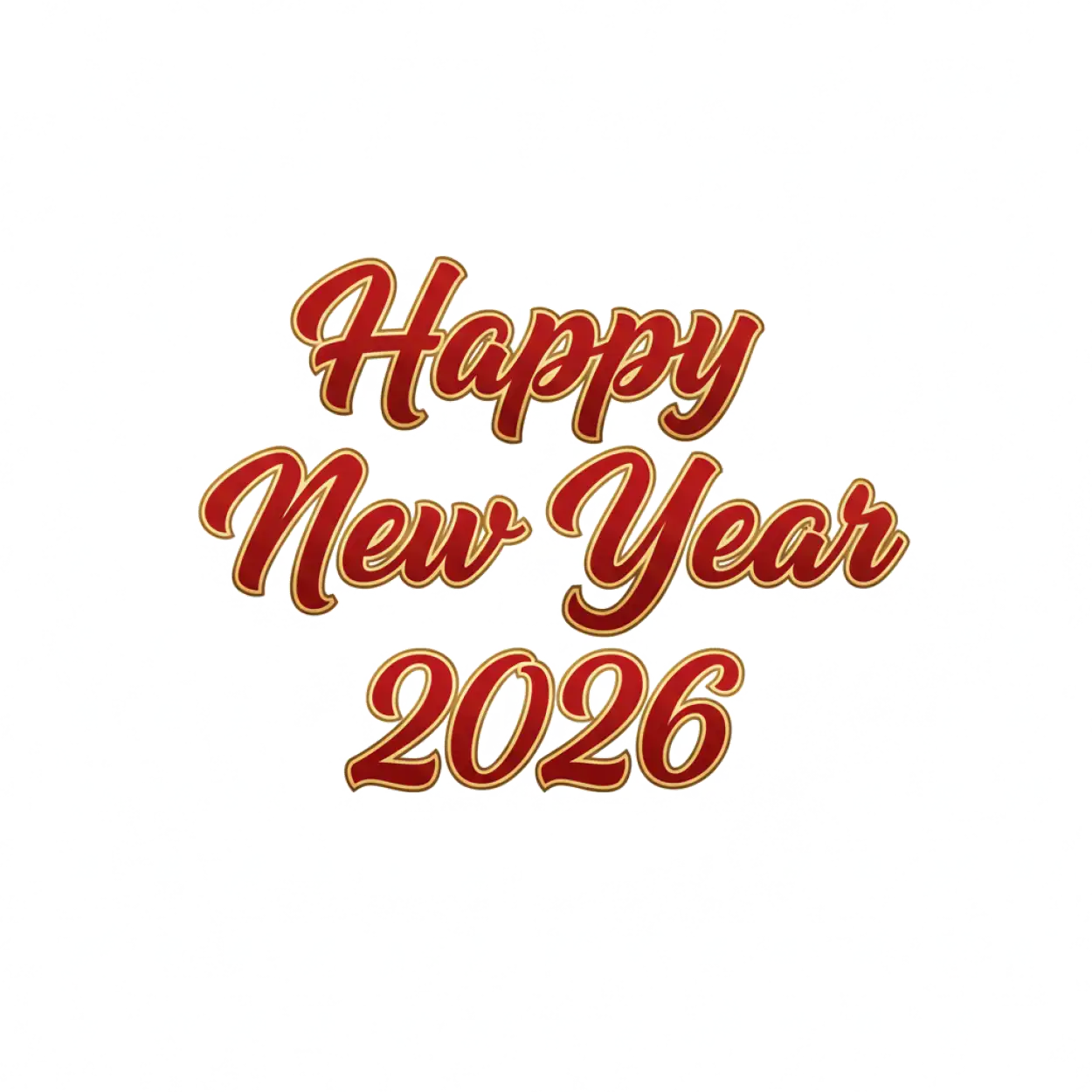 Free Download Happy New Year 2026 Png Text Clean Cut - High Quality Happy New Year 2026 Png PNG Image