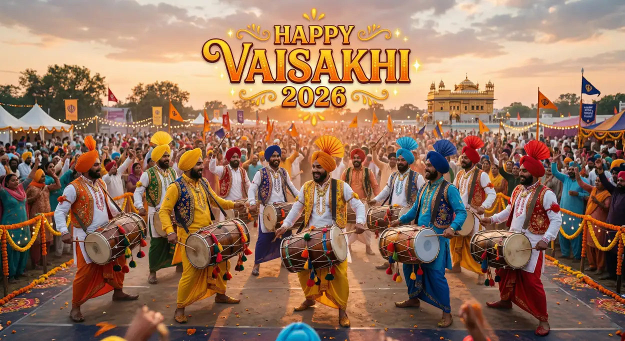 Free Download Vaisakhi 2026 Wishes For Reels Captions - High Quality Happy Vaisakhi 2026 Wishes Image