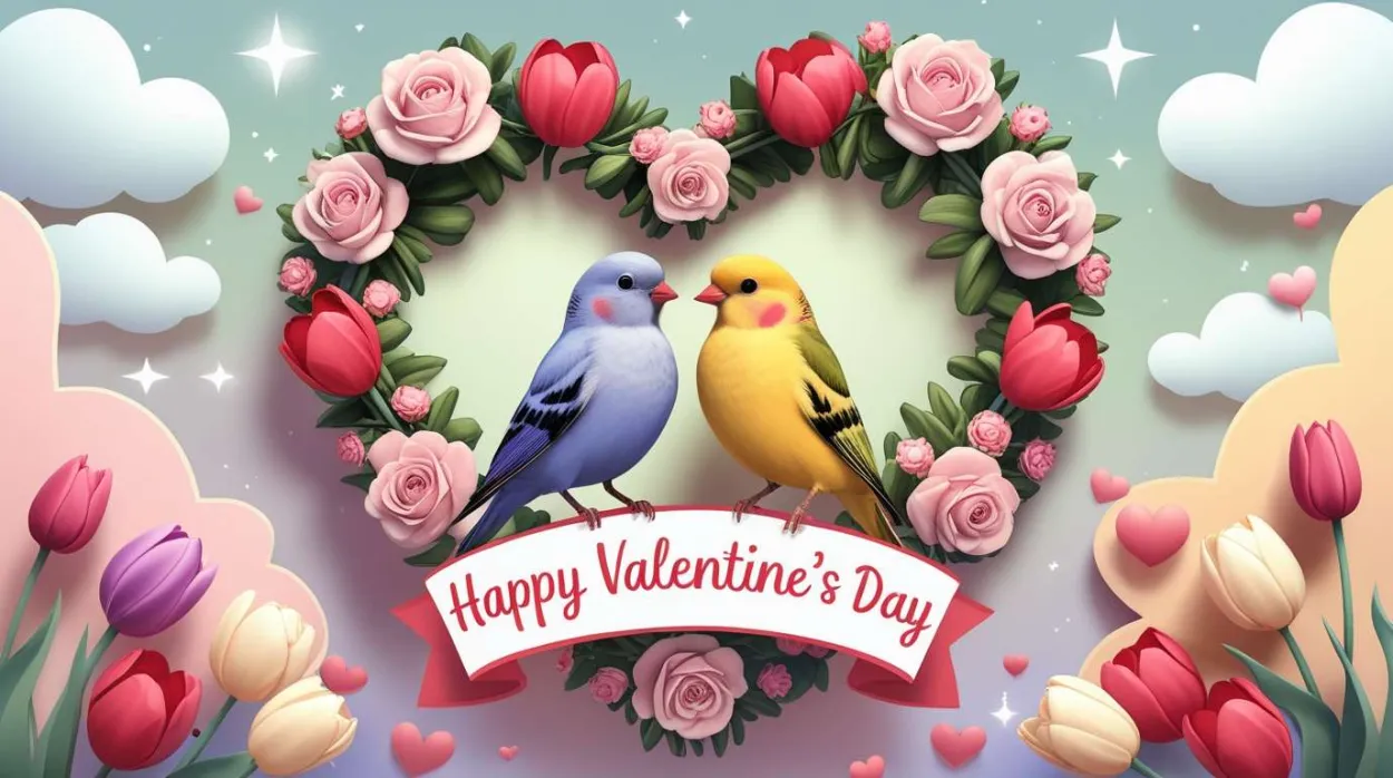 Free Download Valentine Day Background With Rose Petals And Balloons - High Quality Valentine Day Background Background