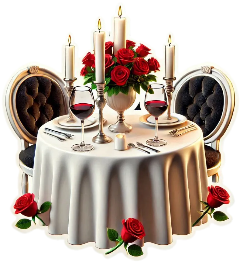 Free Download Valentines Day Candlelight Dinner Png - High Quality Valentines Day Png PNG Image