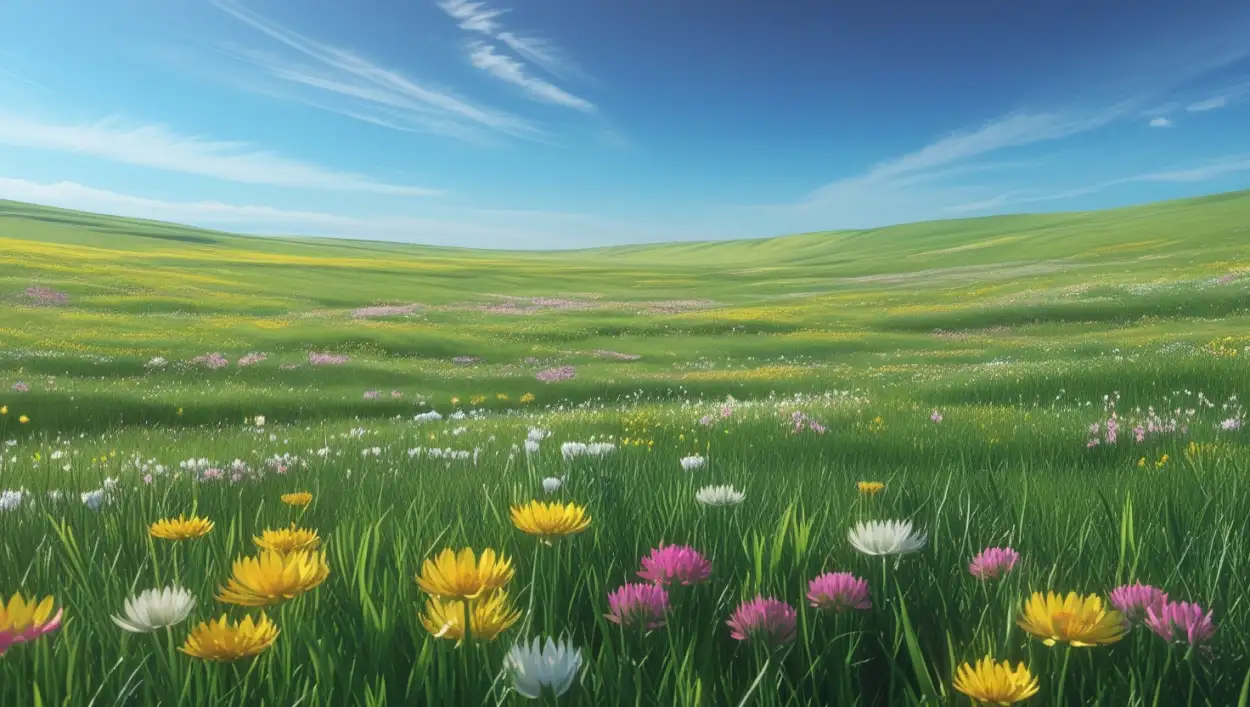 Valley Meadow Background With Blue Sky - Royalty Free Valley Nature Background Image | Pngmagic Free Download Valley Meadow Background With Blue Sky - High Quality Valley Nature Background Background