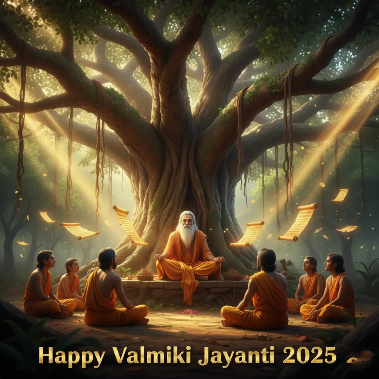 Free Download Valmiki Jayanti 2025 Banner Design Free Psd - High Quality Happy Valmiki Jayanti 2025 Image