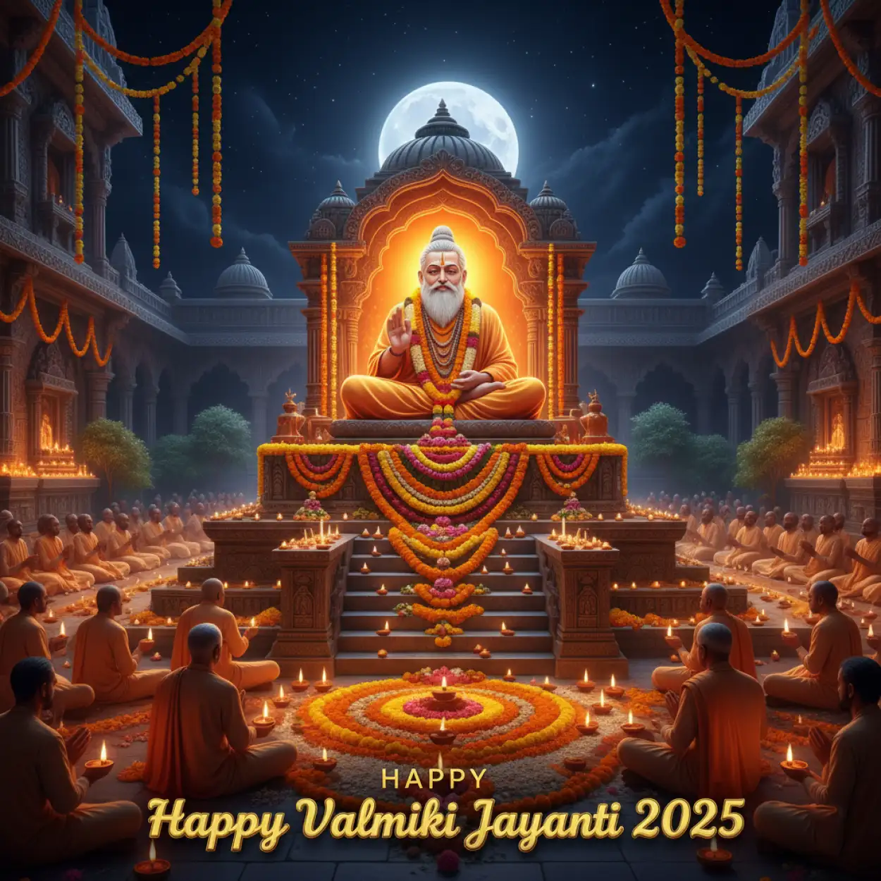 Free Download Valmiki Jayanti 2025 Bhajans And Devotional Songs - High Quality Happy Valmiki Jayanti 2025 Image