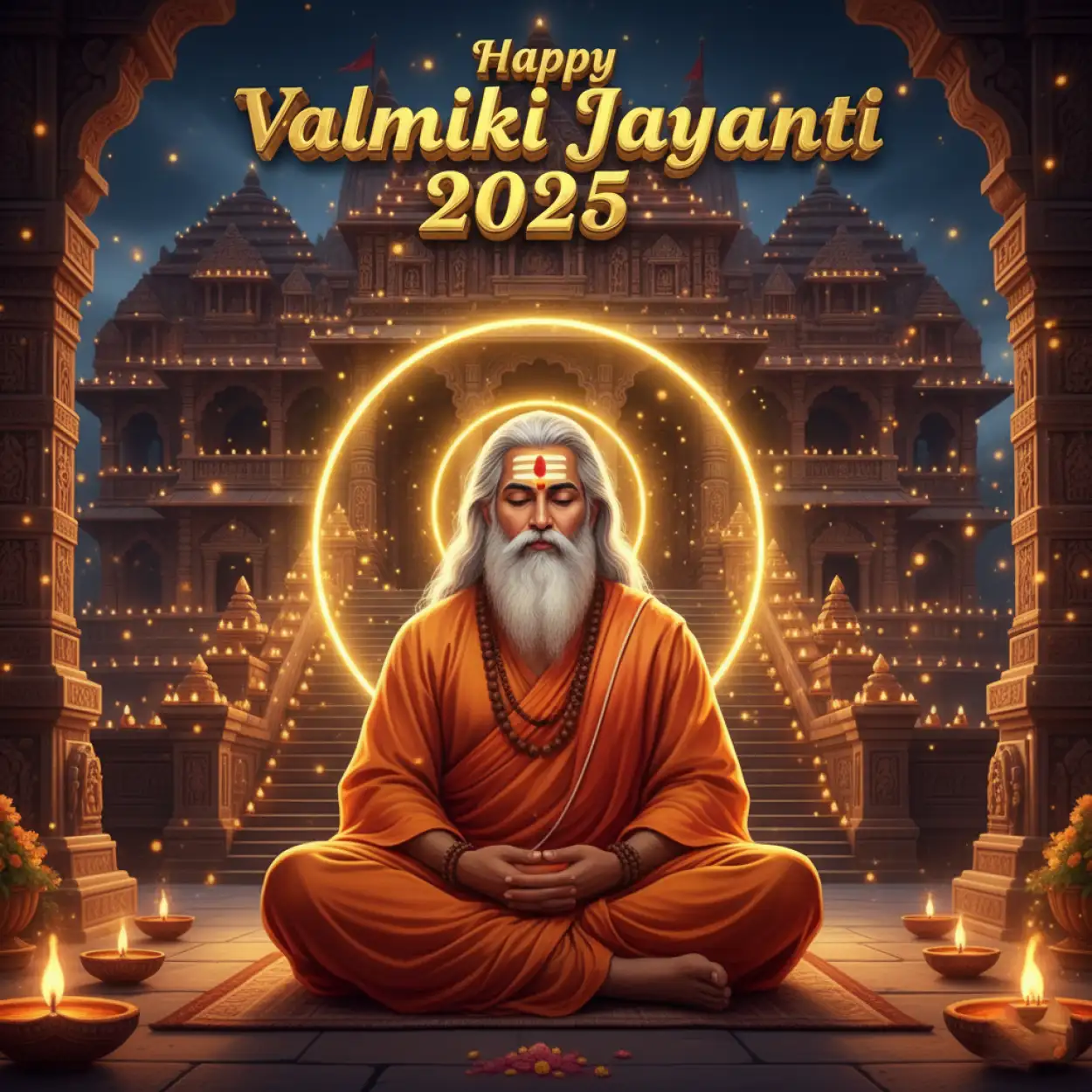 Free Download Valmiki Jayanti 2025 Wishes For Social Media - High Quality Happy Valmiki Jayanti 2025 Background