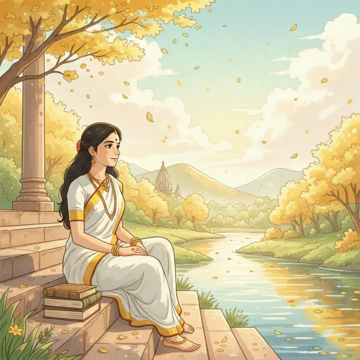 Free Download Vasant Panchami Background Illustration - High Quality Vasant Panchami Background Background