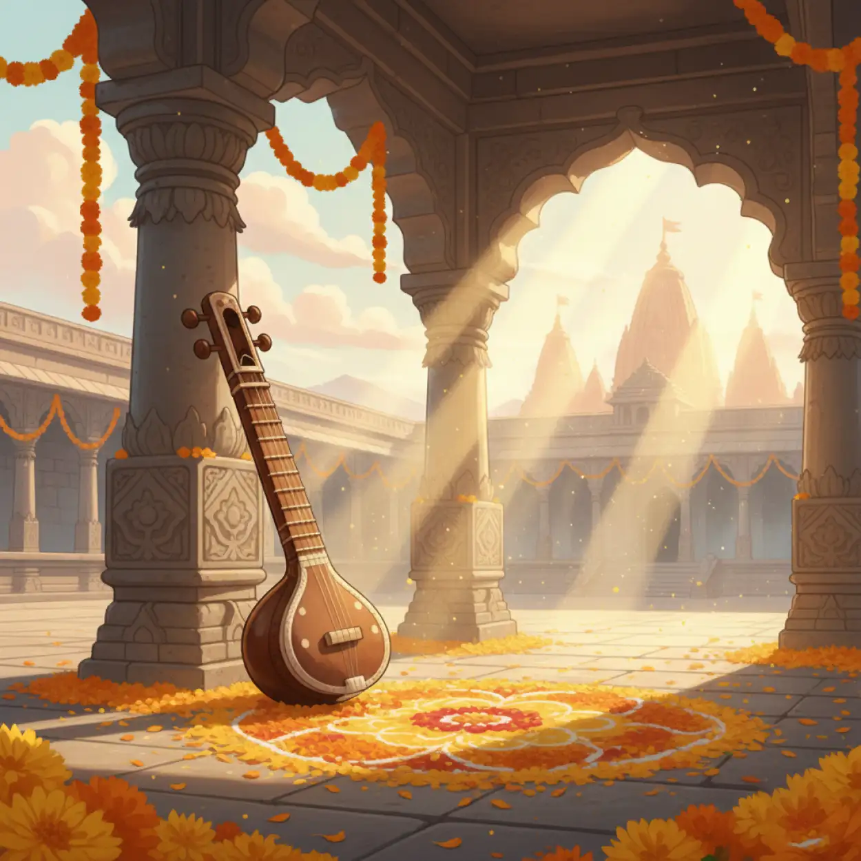 Free Download Vasant Panchami Background Indian Festival Theme - High Quality Vasant Panchami Background Background Image
