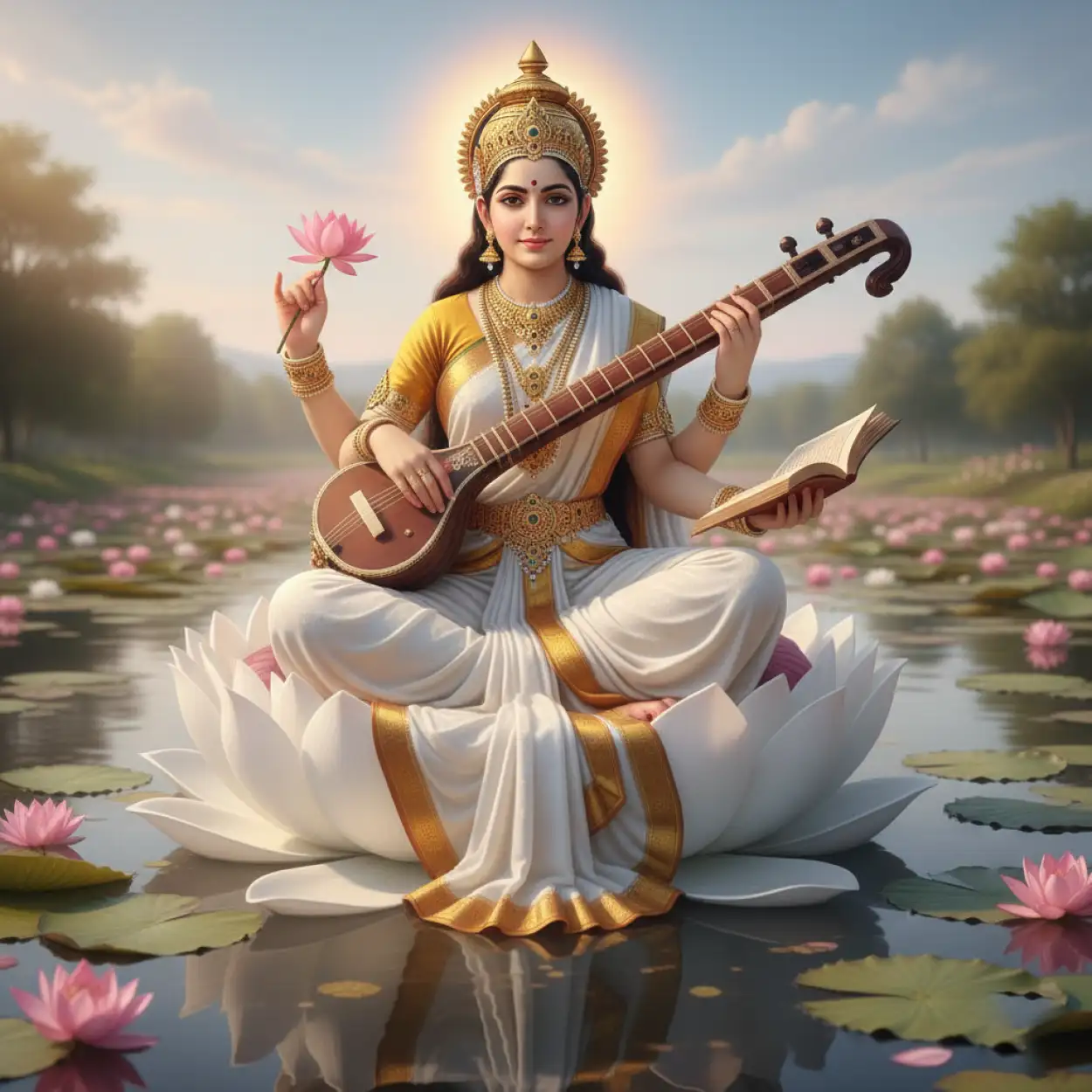 Free Download Vasant Panchami Background Knowledge Theme - High Quality Vasant Panchami Background Background